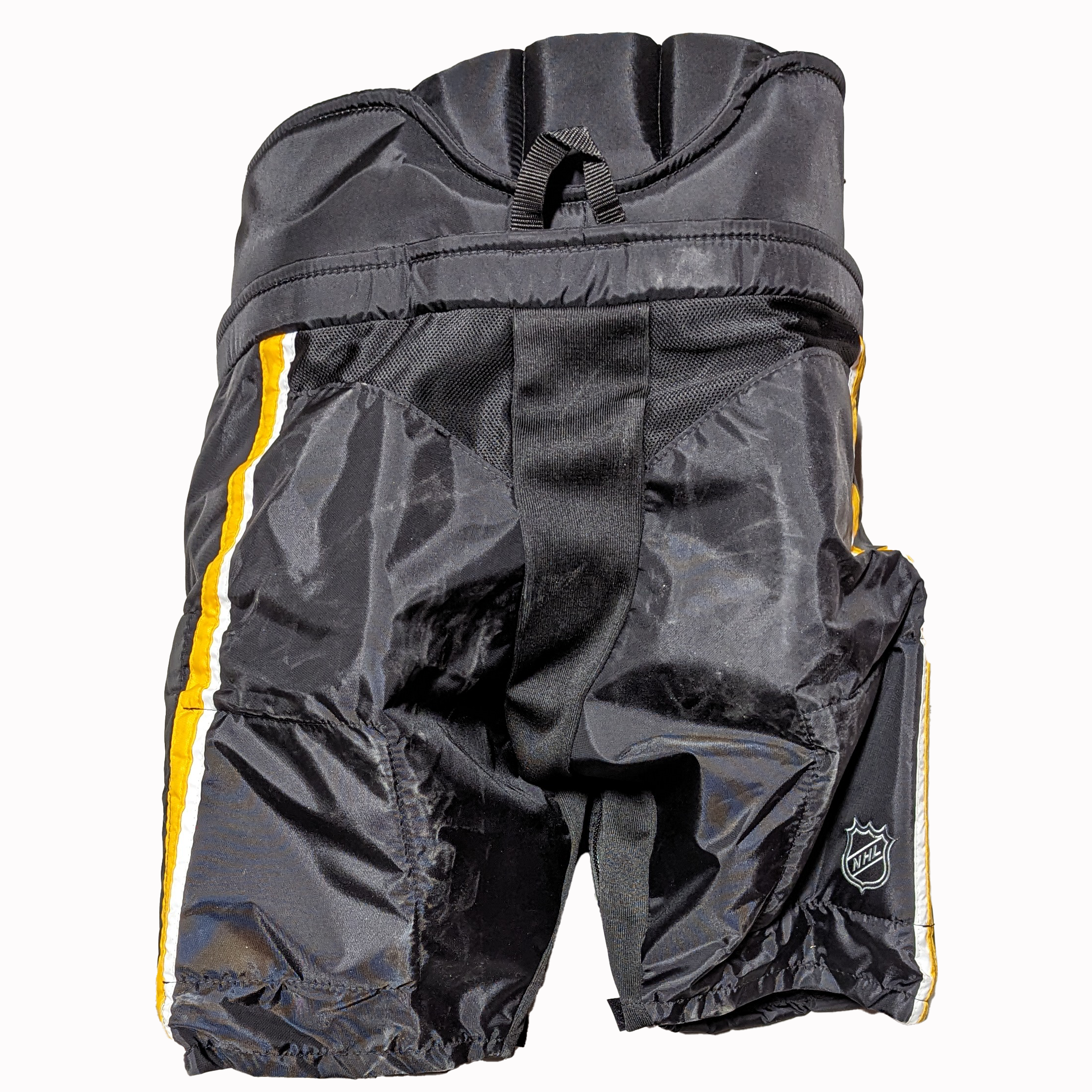 CCM HP52 - Pantalon de hockey professionnel NHL - Flames de Calgary - (Noir/Blanc/Jaune)